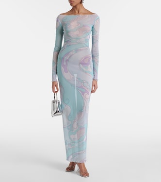 Abito lungo Orchidee in tulle | Pucci