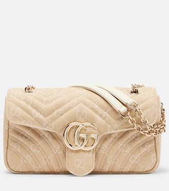 Bolso al hombro GG Marmont Small de denim | Gucci