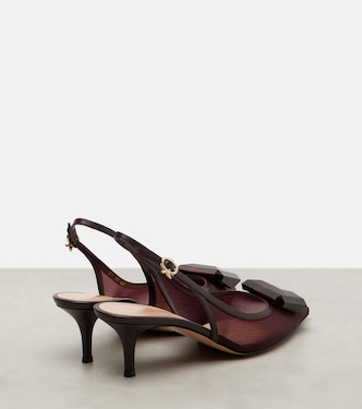 Pumps slingback 55 in mesh con pelle | Gianvito Rossi