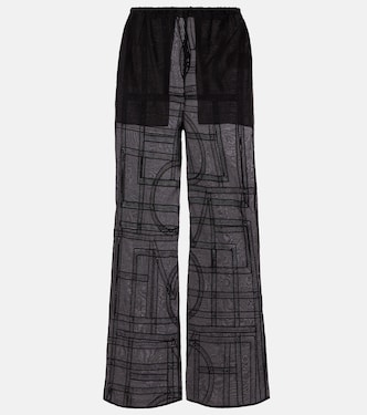 Cotton and silk voile wide-leg pants | Toteme