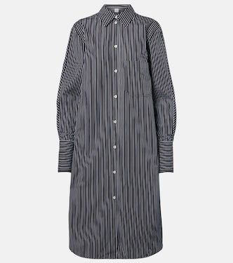 Vestido camisero de popelín de algodón a rayas | Toteme