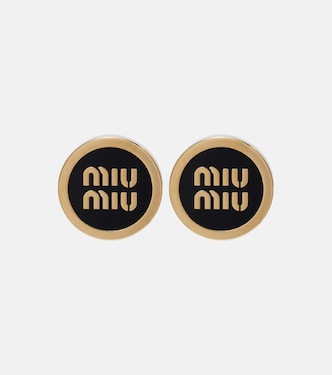 Logo stud earrings | Miu Miu