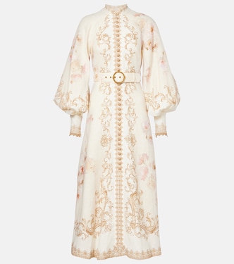 Abito chemisier Hypnotic in lino con stampa | Zimmermann