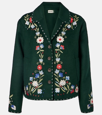 Jude embroidered wool-blend jacket | Rixo