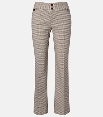 Checked wool-blend flared pants | Etro