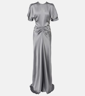 Isabella gathered satin gown | Victoria Beckham