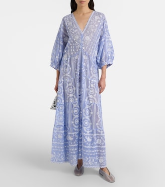 Maxikleid aus Baumwolle mit Pailletten | Juliet Dunn