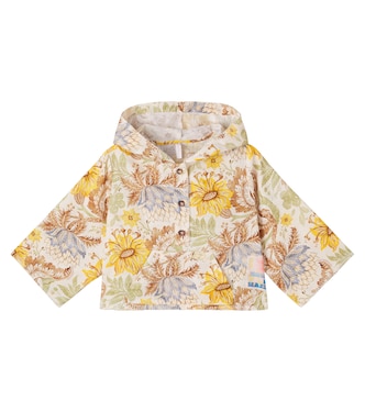 Floral hooded cotton top | Zimmermann Kids