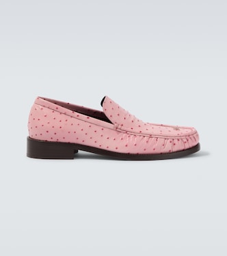 Ostrich-effect leather loafers | Acne Studios