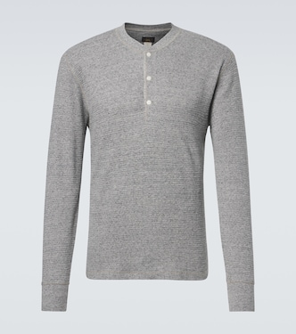 Waffle-knit cotton Henley shirt | RRL