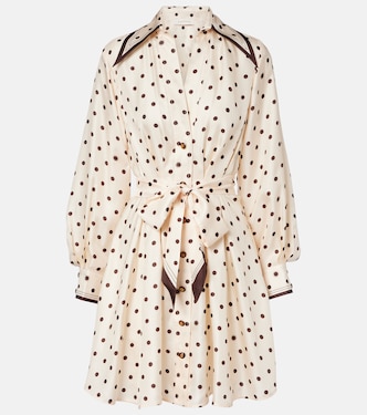 Belted polka-dot silk shirt dress | Zimmermann