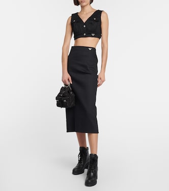 Schnürstiefel aus Leder | Prada