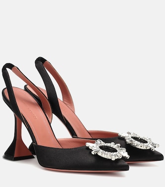 Pumps slingback Begum in raso | Amina Muaddi