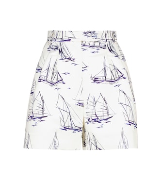 Shorts Elliott a stampa in taffetà | Emilia Wickstead