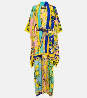Caftán en mezcla de seda estampado | Dolce&Gabbana