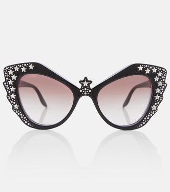 Occhiali da sole cat-eye con cristalli | Gucci