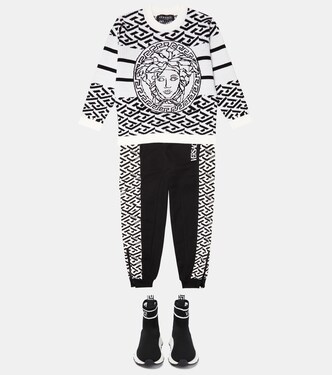 La Greca cotton jersey sweatpants | Versace Kids