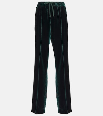 Pantalon droit à taille haute en velours | Tom Ford