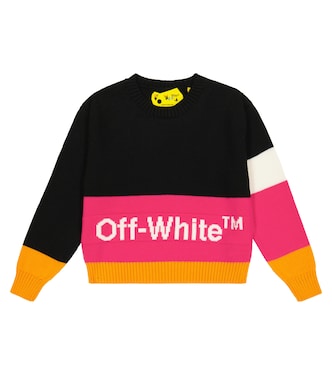 Pullover aus Wolle mit Color Blocking | Off-White Kids