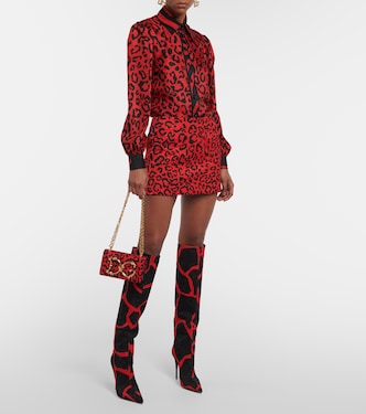 Camisa de seda con estampado de leopardo | Dolce&Gabbana