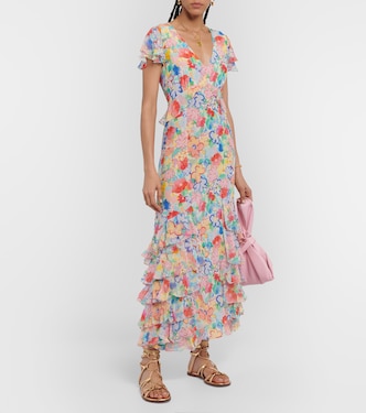 Abito midi Thanvi in voile di seta | Rixo