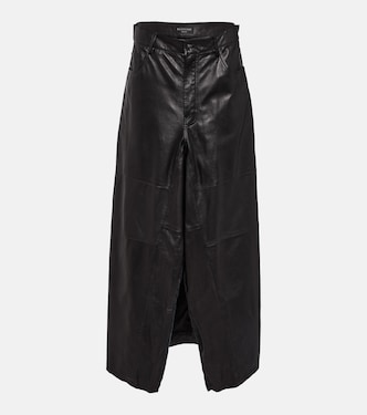 Gonna Apron Pants in pelle | Balenciaga