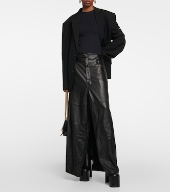 Gonna Apron Pants in pelle | Balenciaga