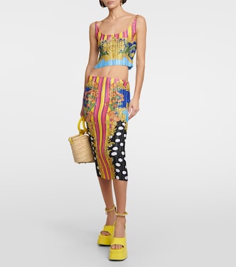 Jupe midi Medusa Palm Springs imprimée | Versace