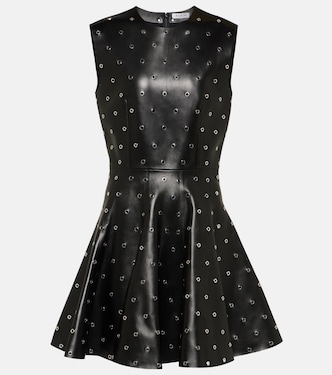 Verziertes Minikleid aus Leder | Alaïa