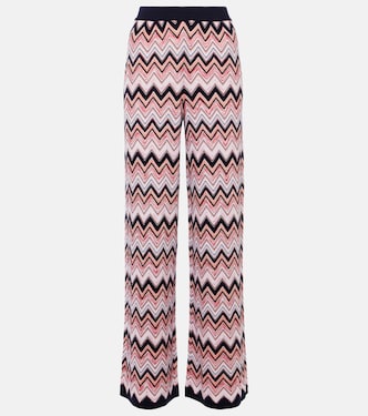 Pantaloni a gamba larga e vita alta a zig-zag | Missoni