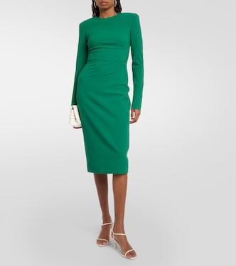 Vestido midi de mezcla de lana | Victoria Beckham