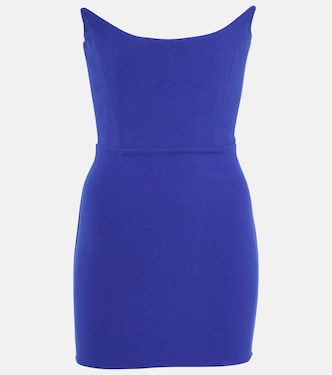 Strapless crepe minidress | Alex Perry