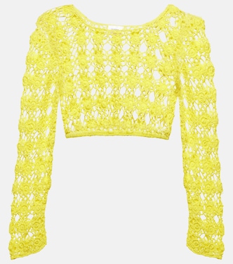 Crop top Bella de croché de algodón | Anna Kosturova