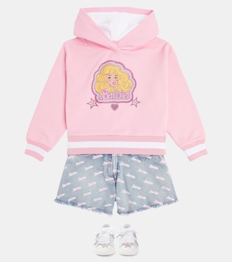 x Barbie® - Felpa in jersey di misto cotone | Monnalisa