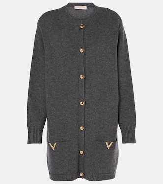Oversize-Cardigan VGold aus Schurwolle | Valentino