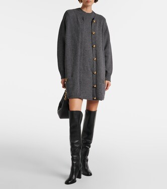 Cardigan oversize VGold in lana vergine | Valentino