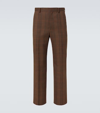 Prince of Wales check wool suit pants | Auralee