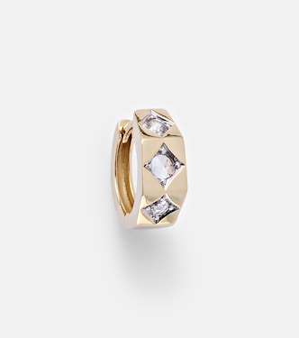 Boucle d'oreille unique Ecrou en or 18 ct et diamants | Marie Lichtenberg