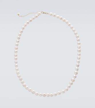 14kt gold necklace with freshwater pearls | Mateo