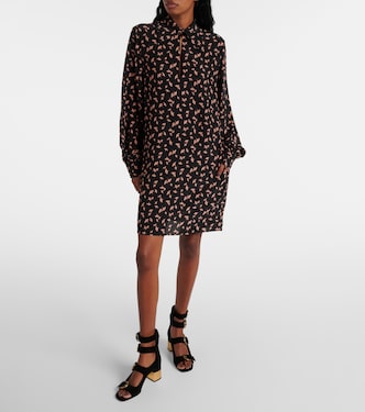Abito corto in chiffon di seta | Chloé
