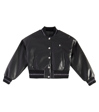Giacca in similpelle con logo | Givenchy Kids