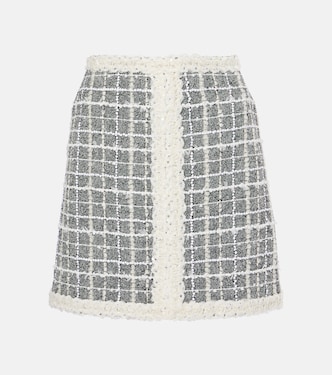 Minifalda de bouclé a cuadros | Giambattista Valli