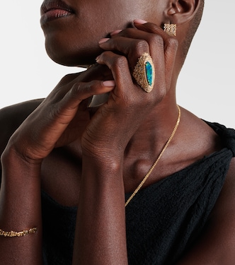 Bague en or 18 ct, diamants et opale | Suzanne Kalan