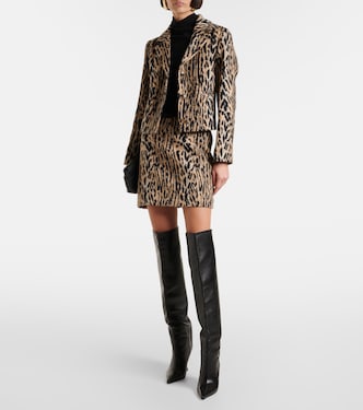 Mariah leopard-print miniskirt | Rixo