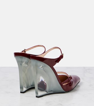 Mules in pelle con zeppa | Gucci