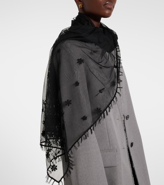 Sciarpa in tulle con ricamo | Toteme
