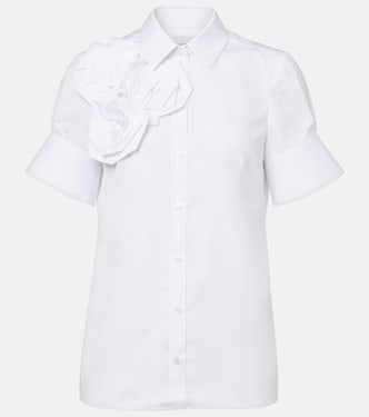 Floral-appliqué cotton shirt | Erdem