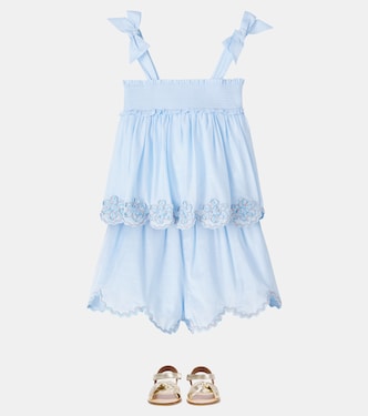 Cascadian shirred cotton top | Zimmermann Kids