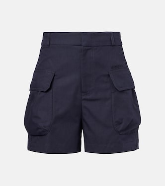 Embroidered cotton canvas cargo shorts | Gucci