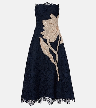 Mariela appliqué lace gown | Costarellos